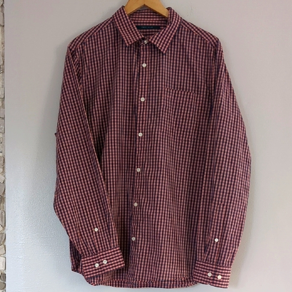 Perry Ellis Button Up Shirt Mens XL Preppy Corpcore Casual - Picture 1 of 7